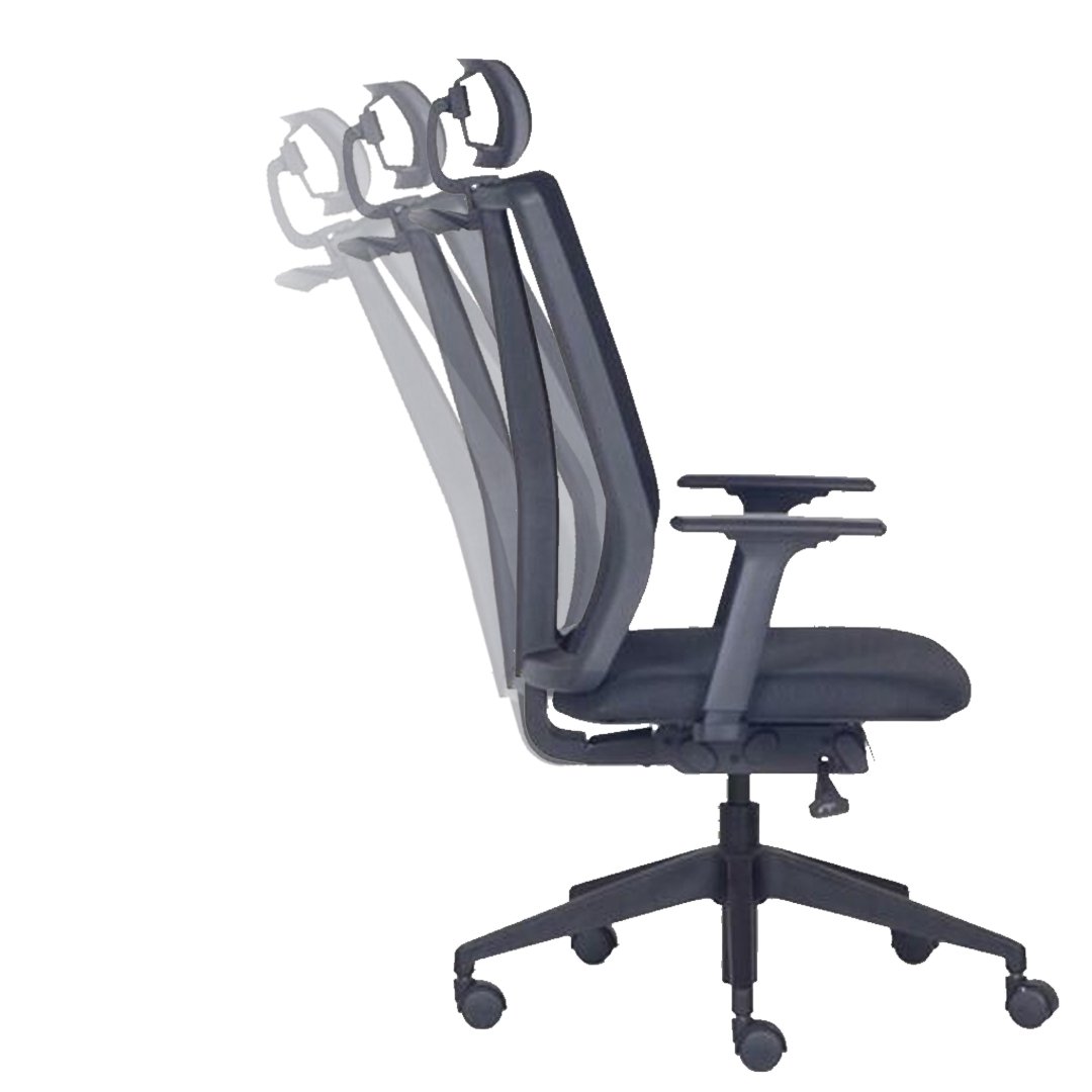 Cadeira Presidente ADDIT Tela Giratória Preta - 2413 - Imagem 2