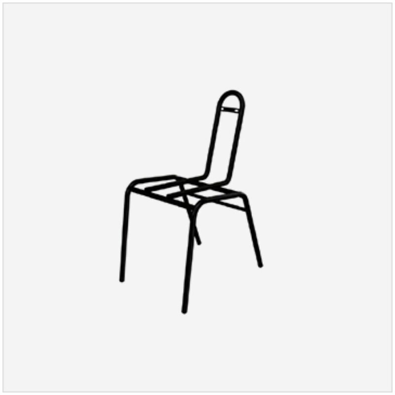 Cadeira Secretária 04 pés – Cor Preto – Móveis Supremo - 9901 - Imagem 4