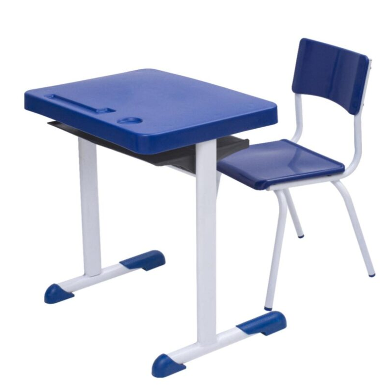 Conjunto Escolar Individual – (Mesa e Cadeira) – JUVENIL 06 a 09 Anos - Cor Azul - 4113