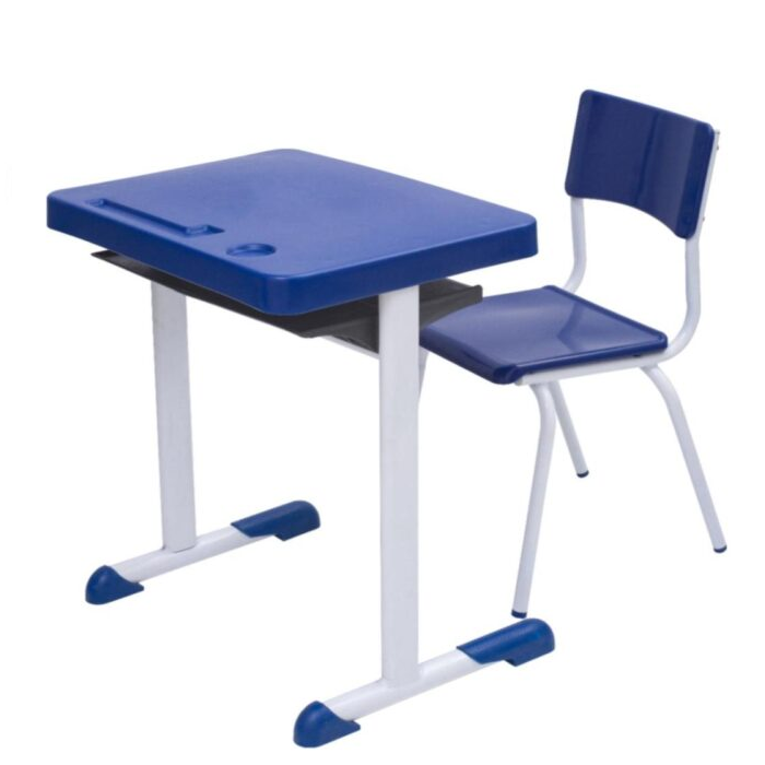 Kit Escolar Individual (Mesa e Cadeira) – INFANTIL 03 a 06 Anos – Cor Azul - 4101