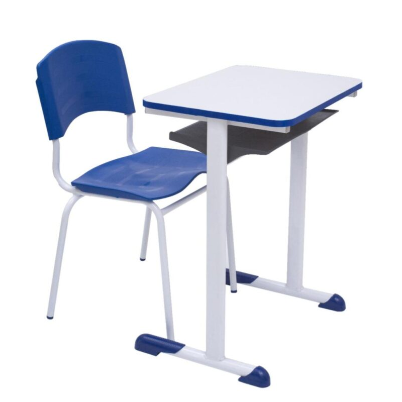 Conjunto Escolar Adulto (Mesa e Cadeira) Cor AZUL - 4134