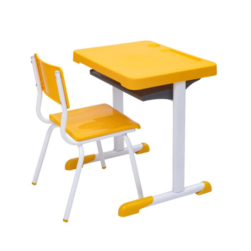 Conjunto Escolar Individual – (Mesa e Cadeira) – JUVENIL 06 a 09 Anos – Cor Amarelo - 4115 - Imagem 3
