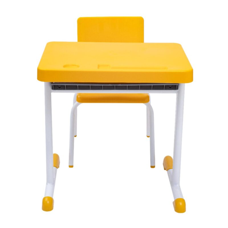 Conjunto Escolar Individual – (Mesa e Cadeira) – JUVENIL 06 a 09 Anos – Cor Amarelo - 4115 - Imagem 2